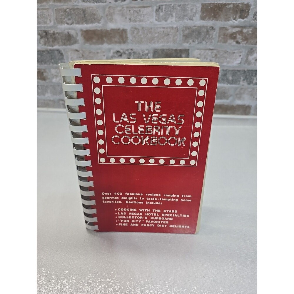 The Las Vegas Celebrity Cookbook 1975 Spiral Favorite Recipes & Signatures VTG